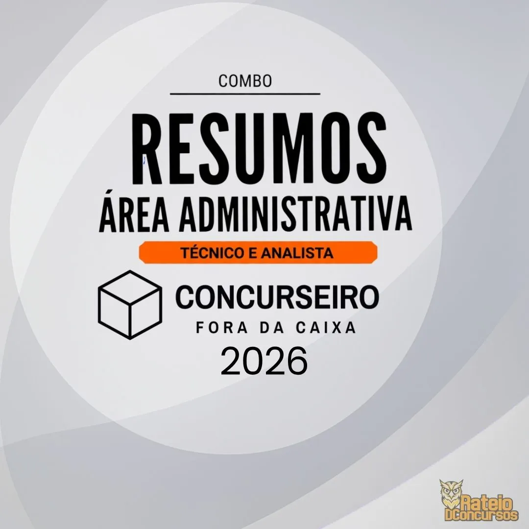 Combo – Área Área Administrativa - Concurseiro Fora da Caixa 2026 Combo – Área Área Administrativa - Concurseiro Fora da Caixa 2026