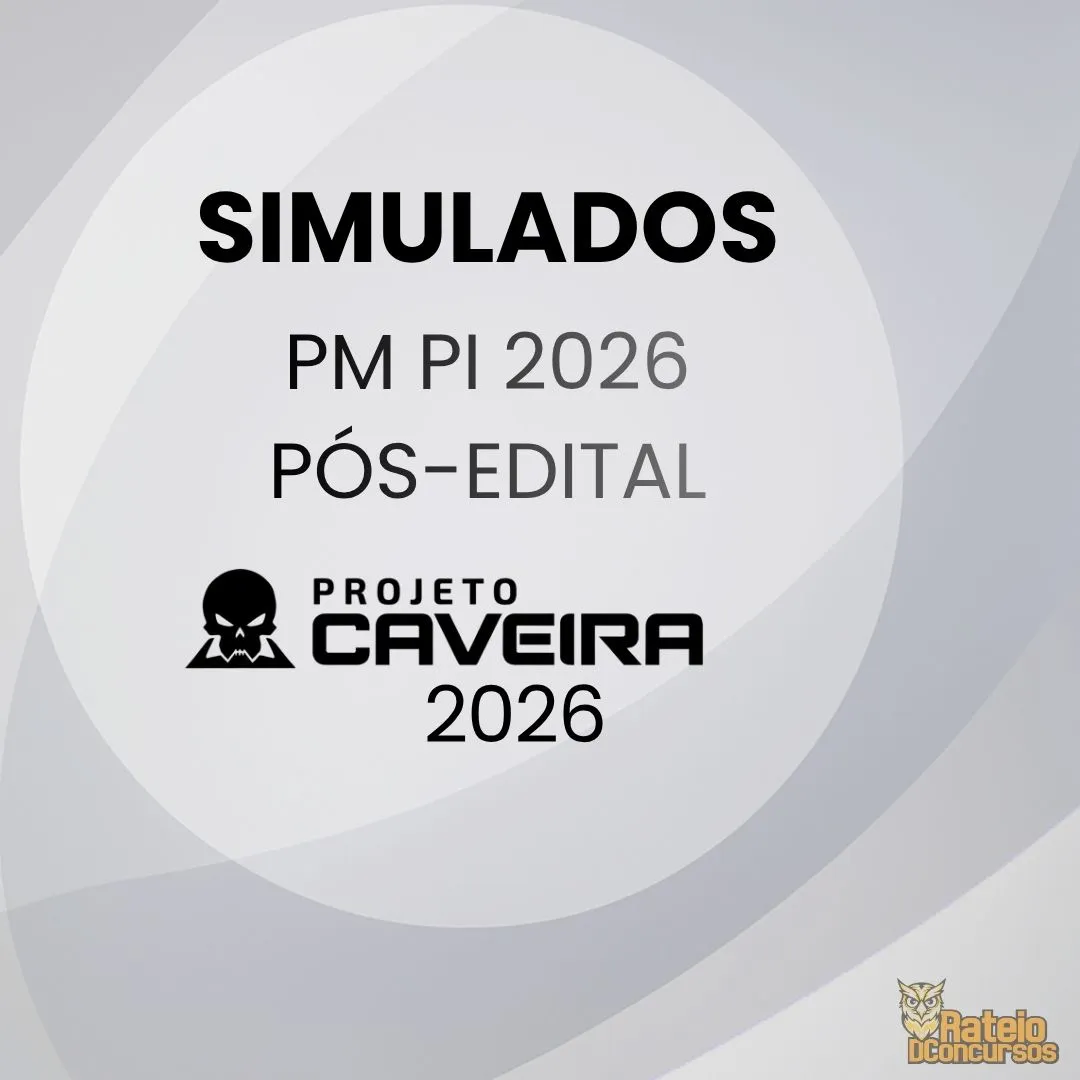 PP PI 2026 Pós edital - Simulados Completos - Projeto Caveira 2026