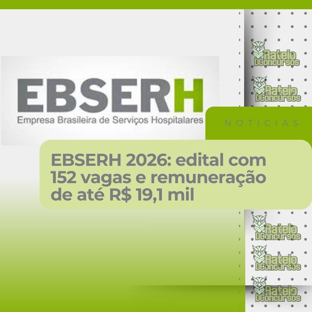 Concurso EBSERH 2026: edital publicado com 152 vagas na área médica