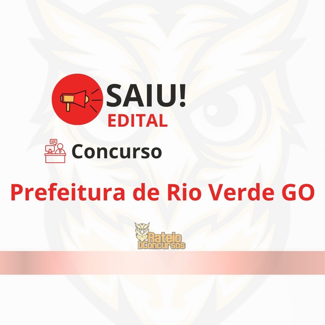 Concurso Prefeitura Rio Verde GO 2026 Rateio