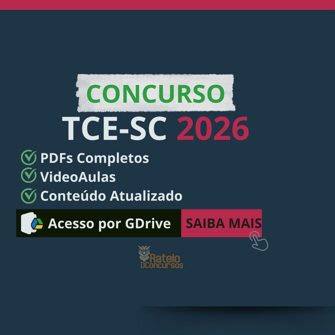 TCE SC 2026: Como Estudar Auditor Fiscal
