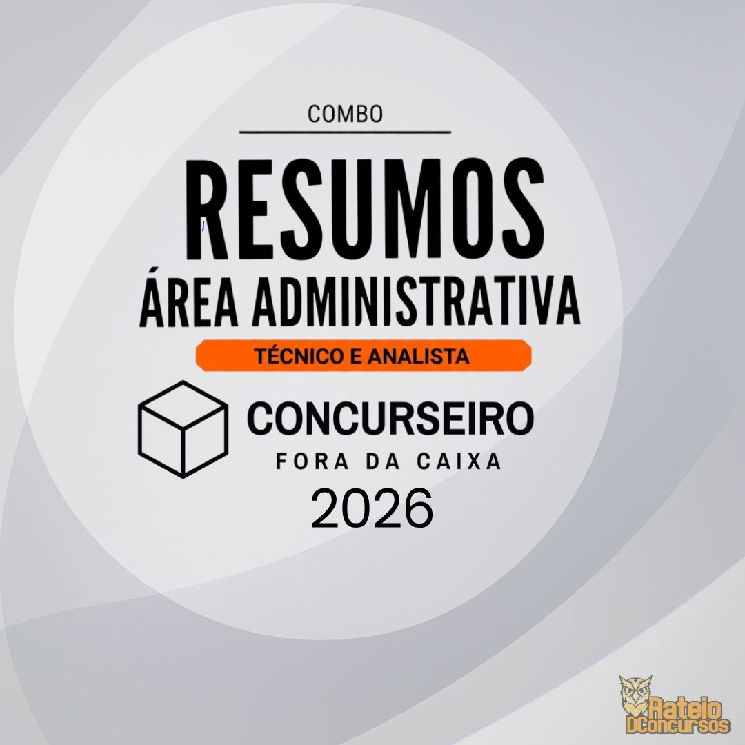 Combo – Área Área Administrativa Concurseiro Fora da Caixa 2026 Combo – Área Área Administrativa Concurseiro Fora da Caixa 2026