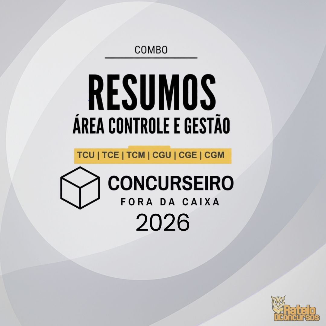 Combo – Área de Controle e Gestão Concurseiro Fora da Caixa 2026 Combo – Área de Controle e Gestão Concurseiro Fora da Caixa 2026