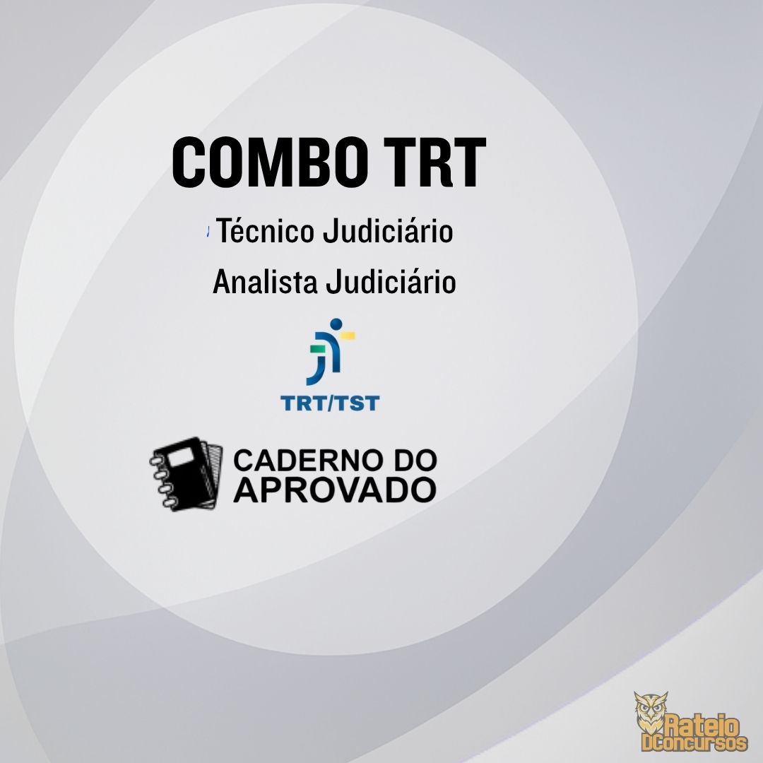 Combo TRT Brasil – Técnico Judiciário e Analista Judiciário - Caderno do Aprovado 2026 Combo TRT Brasil – Técnico Judiciário e Analista Judiciário - Caderno do Aprovado 2026